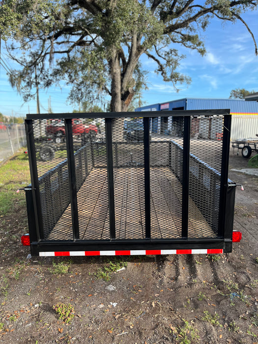 6'x12' Tandem Utility Trailer with 2' Side Mesh