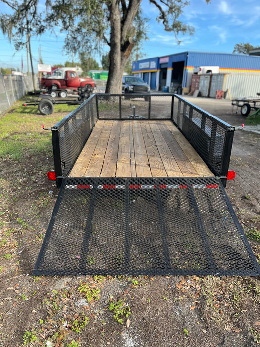 6'x12' Tandem Utility Trailer with 2' Side Mesh